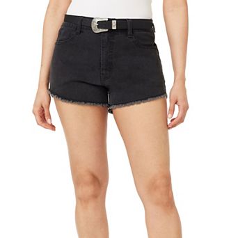 Juniors' WallFlower Insta Vintage Fearless Curvy Super High Rise Belted Short