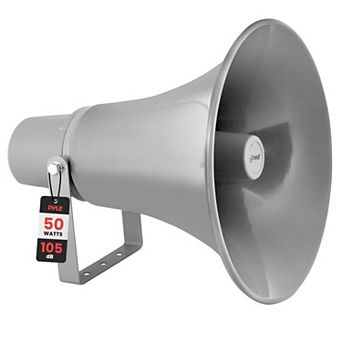 Pyle 13.5'' Indoor/Outdoor 50 watt PA Horn Speaker with 70V Transformer, Mounting Bracket