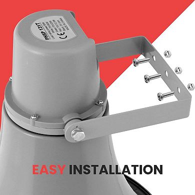 Pyle 13.5'' Indoor/Outdoor 50 Watt PA Horn Speaker with 70V Transformer, Mounting Bracket