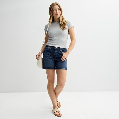 Juniors' SO® Thermal Baby Tee