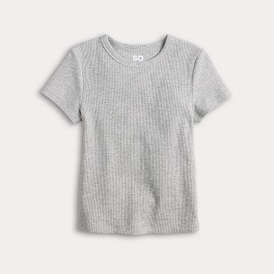 Juniors' SO® Thermal Baby Tee
