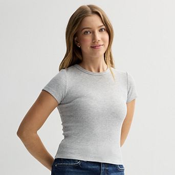 Juniors' SO® Thermal Baby Tee