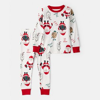 Toddler Carter's Santa Milk & Cookies Cotton Long-Sleeve 2 pc Pajamas