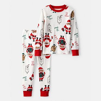 Toddler Carter's Santa Milk & Cookies Cotton 2 pc Pajamas