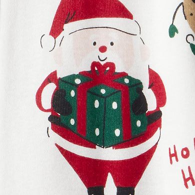 Carter's Santa Milk & Cookies 100% Cotton Long-Sleeve Snug Fit One-Piece Pajamas