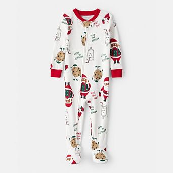 Baby Carter's Santa Milk & Cookies Cotton One-Piece Pajamas