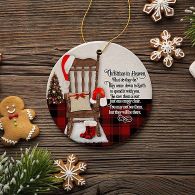 Heaven Chair Quote Christmas Ornament