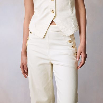 Women's LC Lauren Conrad Super High Rise Crop Sailor Jeans