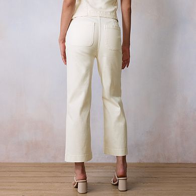 Women's LC Lauren Conrad Super High Rise Crop Sailor Jeans