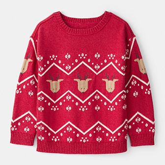 Boys 4-14 Carter's Holiday Reindeer Graphic Sweater