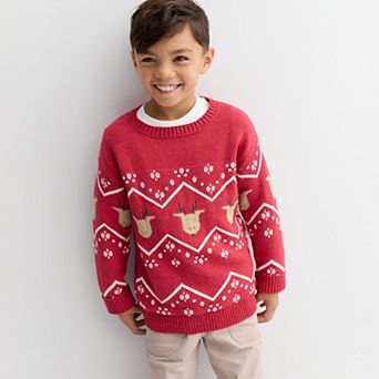 Boys 4-14 Carter's Holiday Reindeer Graphic Sweater