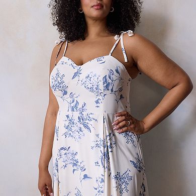 Plus Size LC Lauren Conrad Sweetheart Neck Tea Length Dress