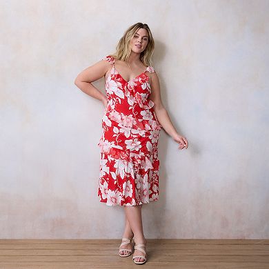 Plus Size LC Lauren Conrad Asymmetrical Ruffle Dress