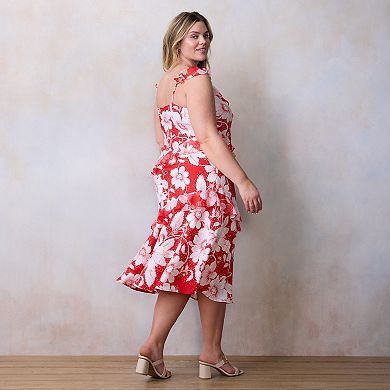 Plus Size LC Lauren Conrad Asymmetrical Ruffle Dress