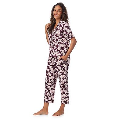 Women's Draper James Cozy Elbow Sleeve Notch Pajama Top & Pajama Bottoms Set