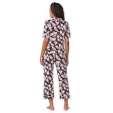 Women's Draper James Cozy Elbow Sleeve Notch Pajama Top & Pajama Bottoms Set