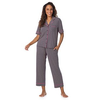 Women's Draper James Cozy Elbow Sleeve Notch Pajama Top & Pajama Bottoms Set