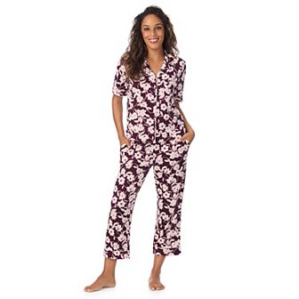Women's Draper James Cozy Elbow Sleeve Notch Pajama Top & Pajama Bottoms Set