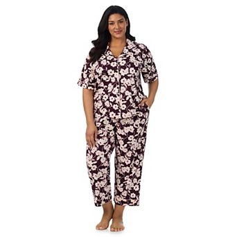 Plus Size Draper James Cozy Elbow Sleeve Notch Pajama Top and Pajama Pants Set