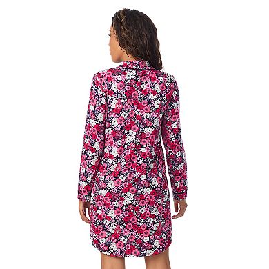 Women's Draper James Cozy Long Sleeve Notch Sleepshirt