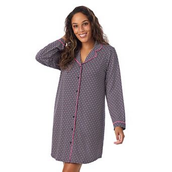 Women's Draper James Cozy Long Sleeve Notch Sleepshirt