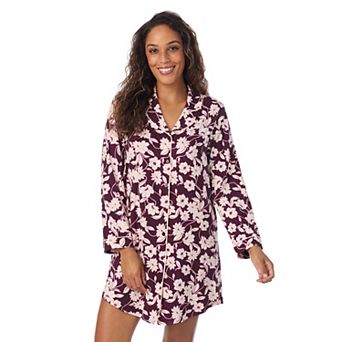 Women's Draper James Cozy Long Sleeve Notch Sleepshirt