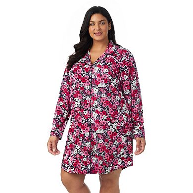Plus Size Draper James Cozy Long Sleeve Sleepshirt