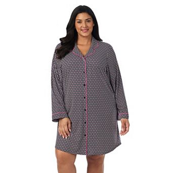 Plus Size Draper James Cozy Long Sleeve Sleepshirt