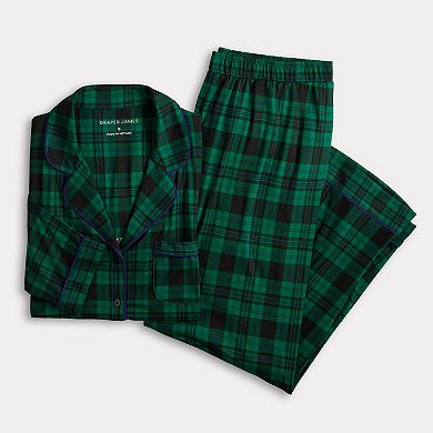 Women's Draper James 2-pc. Cozy Long Sleeve Notch Pajama Top & Pajama Bottoms Set