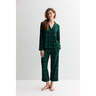 Women's Draper James 2 pc Cozy Long Sleeve Notch Pajama Top & Pajama Bottoms Set
