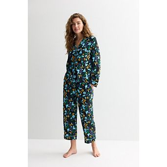 Women's Draper James 2 pc Cozy Long Sleeve Notch Pajama Top & Pajama Bottoms Set