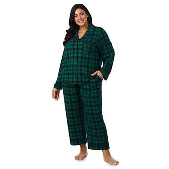 Plus Size Draper James 2 pc Cozy Long Sleeve Notch Pajama Top & Pajama Bottoms Set