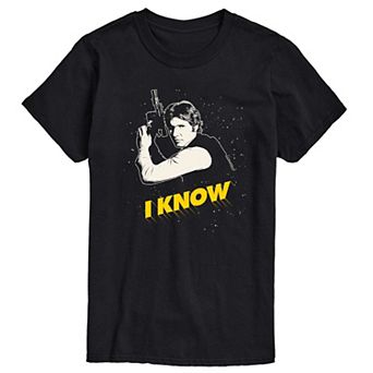 Big & Tall Star Wars Han Solo I Know Graphic Tee