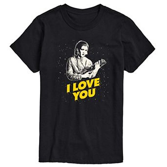 Big & Tall Star Wars Princess Leia I Love You Graphic Tee