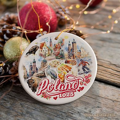 Vibrant Poland Cultural Heritage Ornament, European Christmas Gift and Warsaw Souvenir Version 2