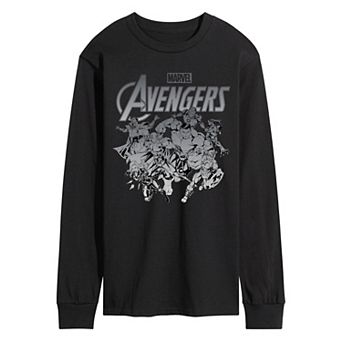 Men's Marvel Avengers Group Logo Long Sleeve Graphic Tee