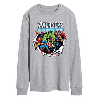 Men's Marvel Avengers Earths Mightiest Heroes Long Sleeve Graphic Tee