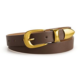 Women's Sonoma Goods For Life® Chocolate Gold-Tipped Belt