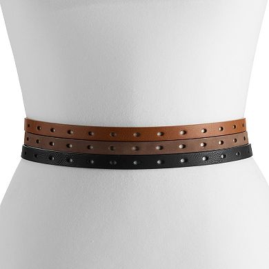 Women's Sonoma Goods For Life® 3-pc. Perforated Neutral Belts Set