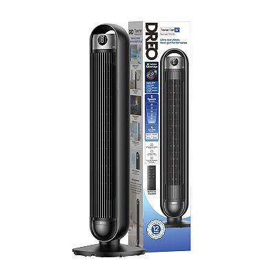 DREO Velocity 90° Oscillating Tower Fan with 6 Speeds, 4 Modes