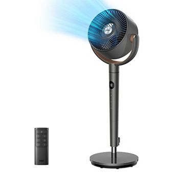 DREO PolyFan 120° + 120° Smart Oscillating Standing Floor Fan - 85 ft. Range with 8 Speeds & 8H Timer