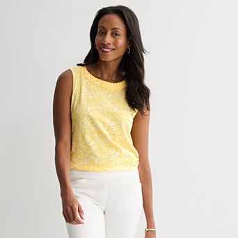 Women's Croft & Barrow® Braided Neckline Top