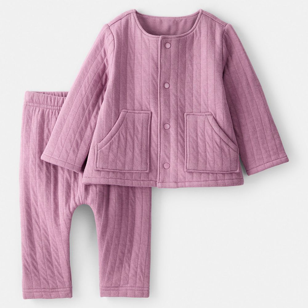 Carter's 2pc Baby Girl Purple Soft Pants Set main image 1