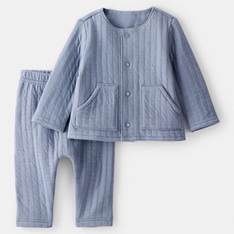 Baby Boy Carter's 2 pc Quilted Long-Sleeve Sweater & Pant Set