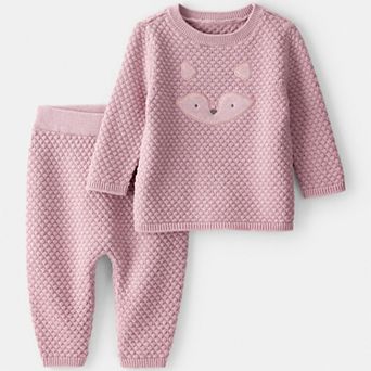 Baby Girl Carter's Fox Long-Sleeve Tee & Pant Set
