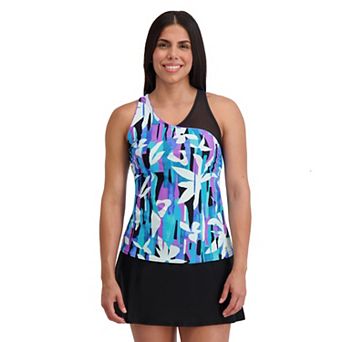 Women's ZeroXposur Origami Highline One-Shoulder Tankini Swim Top