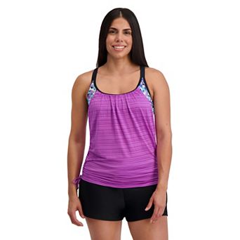 Women's ZeroXposur Ruched Twofer Swim Top