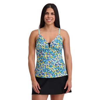 Women's ZeroXposur V-Neck Floral Tankini Swim Top