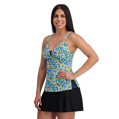 Women's ZeroXposur V-Neck Floral Tankini Swim Top