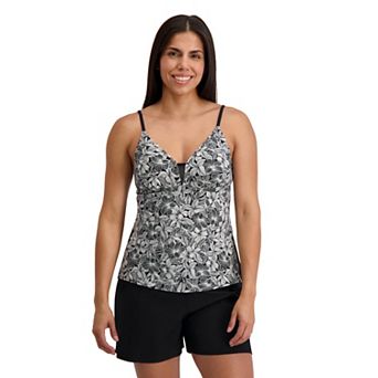 Women's ZeroXposur V-Neck Floral Tankini Swim Top